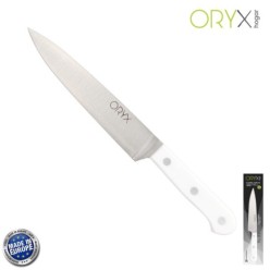 Cuchillo Husky Verduras 17 cm, Hoja Acero Inoxidable, Cuchillo Verduras, Cuchillo Cortar Verduras Mango Ergonomico Blanco