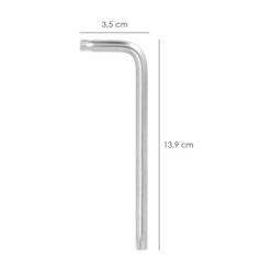 Llave Torx Inviolable Larga Acero Cromo Vanadio Profesional T45 mm, Llave Estrella, Llave Allen Estrella