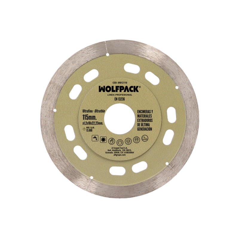 Disco Diamante Ø 115 mm, Materiales de Ultima Generación, Segmento de 10 mm,