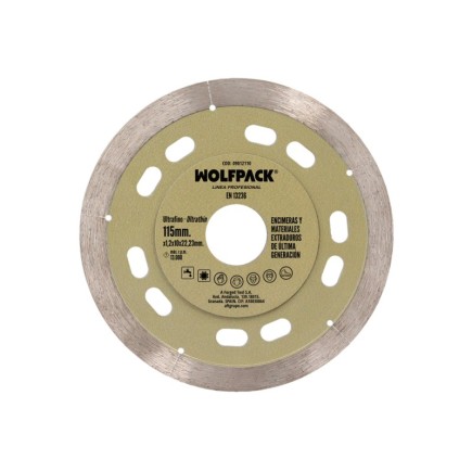 Disco Diamante Ø 115 mm, Materiales de Ultima Generación, Segmento de 10 mm,