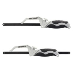 Mini Sierra Empuñadura Aluminio Con Hoja 300 mm, Ajustable, Hoja Corte HSS, Serrucho, Segueta, Segueta, Mini Arco Sierra