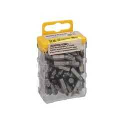 Puntas Destornillador Pozidriv Nº 1 (50 Piezas), Acero S2 al Cromo Vanadio, Puntas Hexagonales, Destorpuntas,