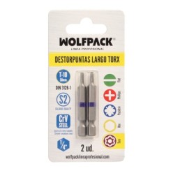 Puntas Largas Destornillador Torx T10 (2 Piezas), Acero S2 al Cromo Vanadio, Puntas Hexagonales, Destorpuntas,