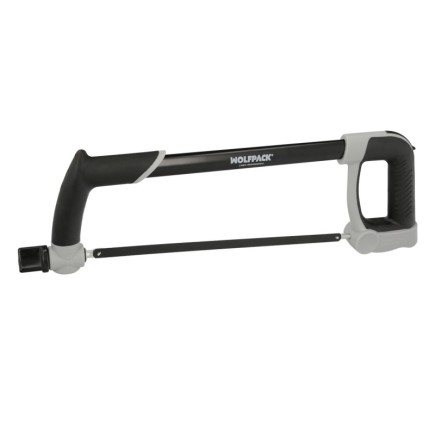 Arco Sierra Acero Con Doble Empuñadura Engomada, Angulo Corte Ajustable, Corta Acero, Aluminio, Madera, Plastico, Cobre