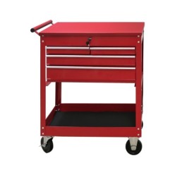 Carro Portaherramientas Metalico 86x44x99 cm, con 4 Cajones y 2 Bandejas