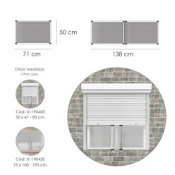 Marco Mosquitero Aluminio Extensible 50x 75/138 cm,