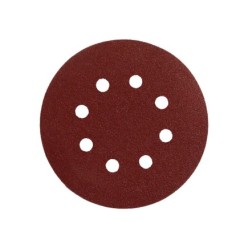 Lija recambio velcro disco Ø 125 mm, con agujeros grano 240 (10 Piezas)