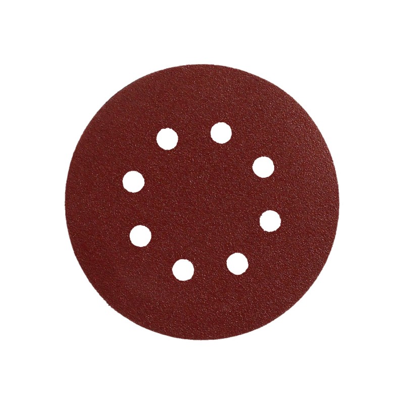 Lija recambio velcro disco Ø 125 mm, con agujeros grano 240 (10 Piezas)