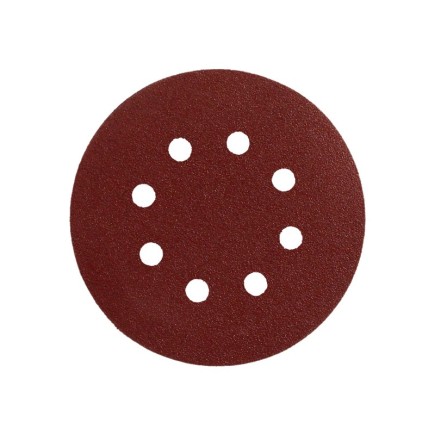Lija recambio velcro disco Ø 125 mm, con agujeros grano 240 (10 Piezas)