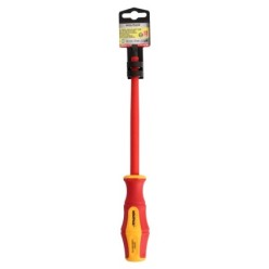 Destornillador Plano Aislado Certificado VDE 1,000 V, Medida 1,6x Ø 8,0 x 175 mm, Destornillador Seguridad Electricista