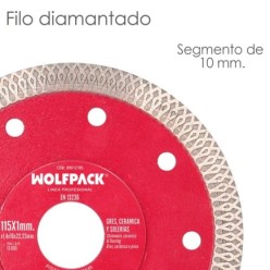 Disco Diamante Ø 115 mm, Porcelanicos, Gres, Ceramica, Solerias, Segmento Diamantado 10 mm,