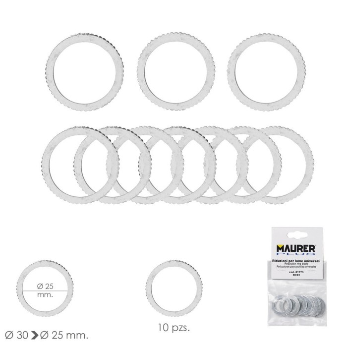 Adaptadores / Reductores Disco Corte Madera Ø 30 a Ø 25 mm, (Bolsa 10 piezas) al por Mayor | Almacén de Ferretería