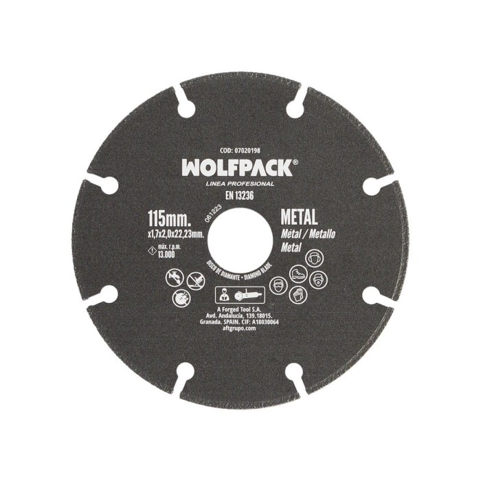 Disco Corte Metales Universal  Ø 115 x 1,7 mm, Filo de Diamante Disco Corte Acero, Chapa, Hierro, Aluminio al por Mayor | Almacé