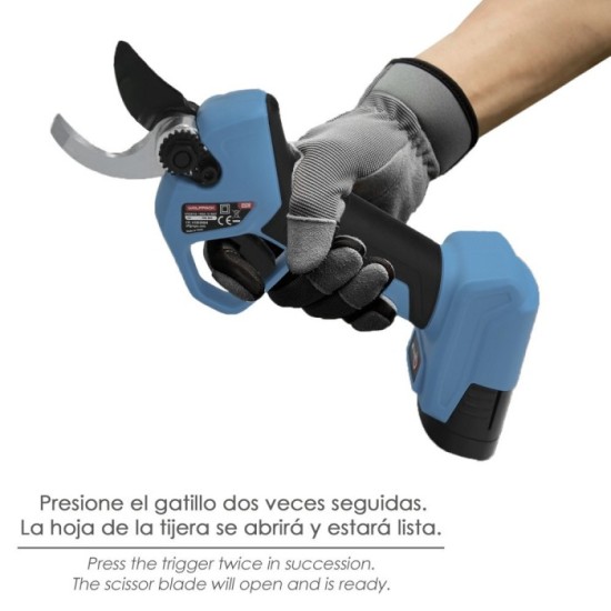 Tijeras Podar A Bateria 16,8 Volt, Con 2 Baterias 2 A/h, Mango Engomado, Ø Corte 40 mm, Con Maletín al por Mayor | Almacén de Fe