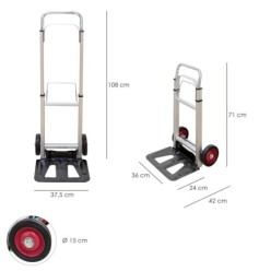 Carretilla Plegable Aluminio Plegable 90 kg,