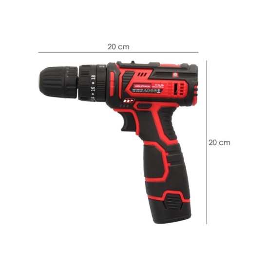 Taladro Atornillador 12 V, Con 2 Velocidades y Percutor, Bateria 1,300 mAh, Par Apriete 35 Nm, al por Mayor | Almacén de Ferrete