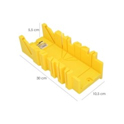 Guia Ingletes Plastico 10,5x 30 cm, Caja Ingletes, Caja Sierra Ingletadora, Guia Ingletadora, 3 Angulos