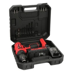 Taladro Atornillador 20 V, Con 2 Velocidades y Percutor, Bateria 2 Ah, Par Apriete 35 Nm,