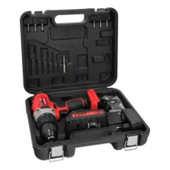 Taladro Atornillador 20 V, Con 2 Velocidades y Percutor, Bateria 2 Ah, Par Apriete 50 Nm,