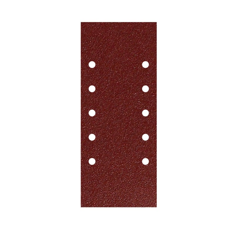 Lija Recambio Con Velcro 115x280 mm, con Agujeros Grano  80 (10 Piezas)