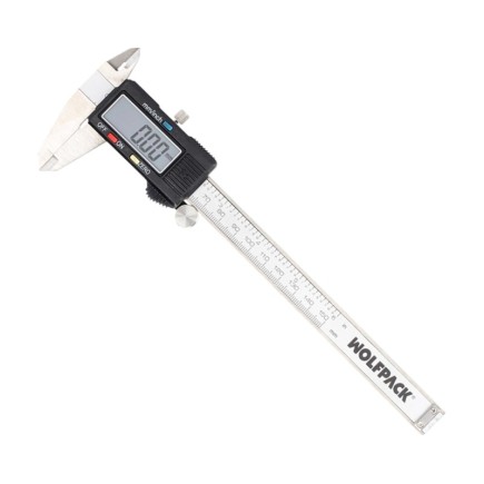 Calibre Digital Acero Inoxidable 150 mm, Pie de Rey, Paquimetro, Pantalla LCD, Boton de Bloqueo