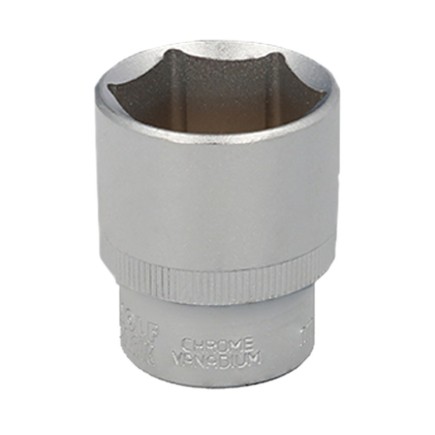 Llave Vaso 1/2" Hexagonal 32 mm, Perfil de 6 caras, Acero Cromo Vanadio, Aristas Redondas