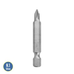 Puntas Largas Destornillador Phillips Nº 1 (20 Piezas), Acero S2 al Cromo Vanadio, Puntas Hexagonales, Destorpuntas,