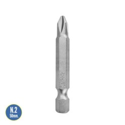 Puntas Largas Destornillador Phillips Nº 2 (20 Piezas), Acero S2 al Cromo Vanadio, Puntas Hexagonales, Destorpuntas,
