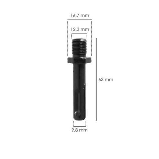 Adaptador Martillo SDS Plus A Portabrocas 1/2"  mm, al por Mayor | Almacén de Ferretería