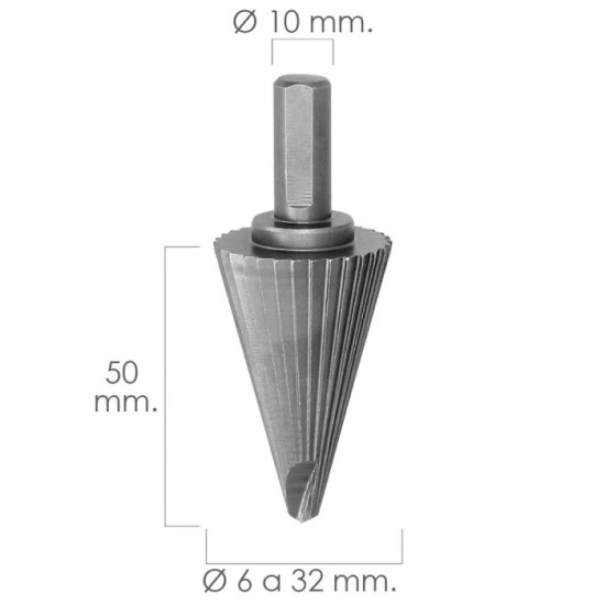 Fresa Conica Hss Ø 6-32 mm, Para Taladro / Fresadora al por Mayor | Almacén de Ferretería