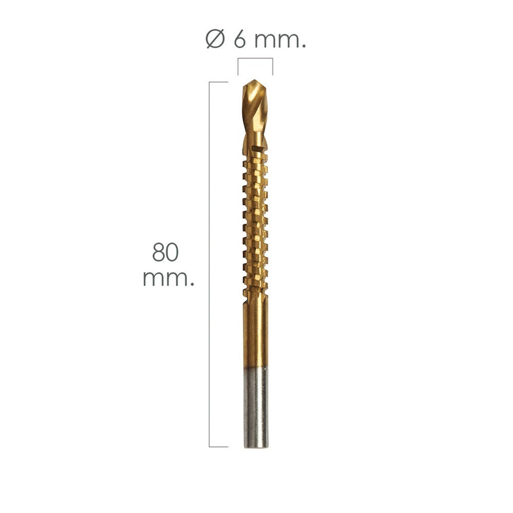 Fresa Rotativa Para Metales HSS  Ø 6 x 80 mm, Para Taladro / Fresadora al por Mayor | Almacén de Ferretería