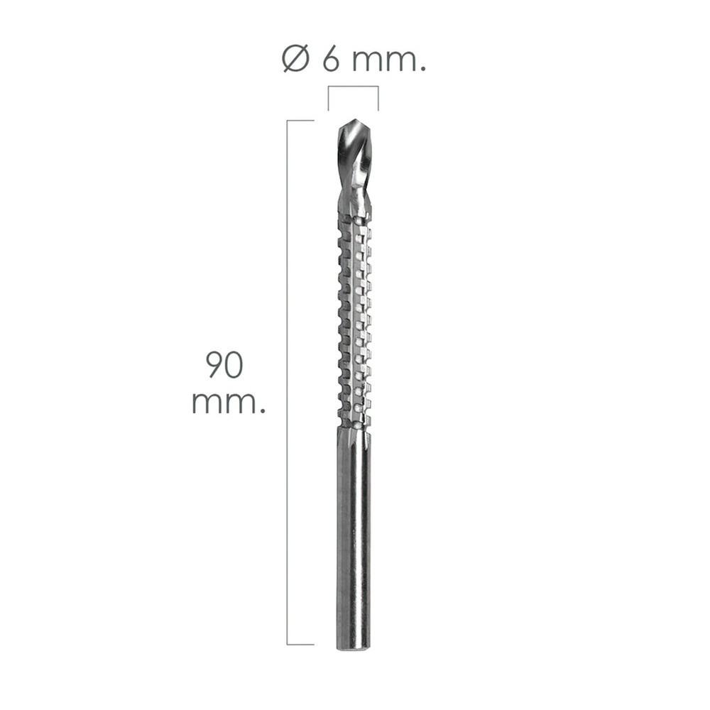 Fresa Rotativa Para Madera Espigada Ø 6 x 90 mm, Para Taladro / Fresadora al por Mayor | Almacén de Ferretería