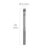 Fresa Rotativa Para Madera Espigada Ø 6 x 90 mm, Para Taladro / Fresadora al por Mayor | Almacén de Ferretería