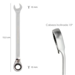 Llave Combinada Con Carraca 10 mm, DIN 3113
