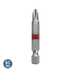 Puntas Largas Destornillador Phillips Nº 2 (2 Piezas), Acero S2 al Cromo Vanadio, Puntas Hexagonales, Destorpuntas,