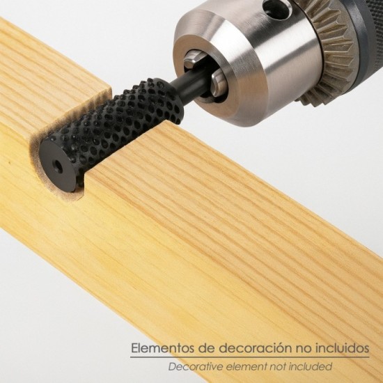 Fresa Rotativa Para Madera Cilindrica Ø 15 mm, Para Taladro / Fresadora al por Mayor | Almacén de Ferretería