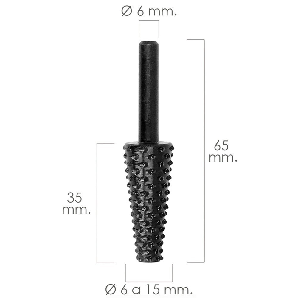 Fresa Rotativa Para Madera Conica Ø 6 a 15 mm, Para Taladro / Fresadora al por Mayor | Almacén de Ferretería