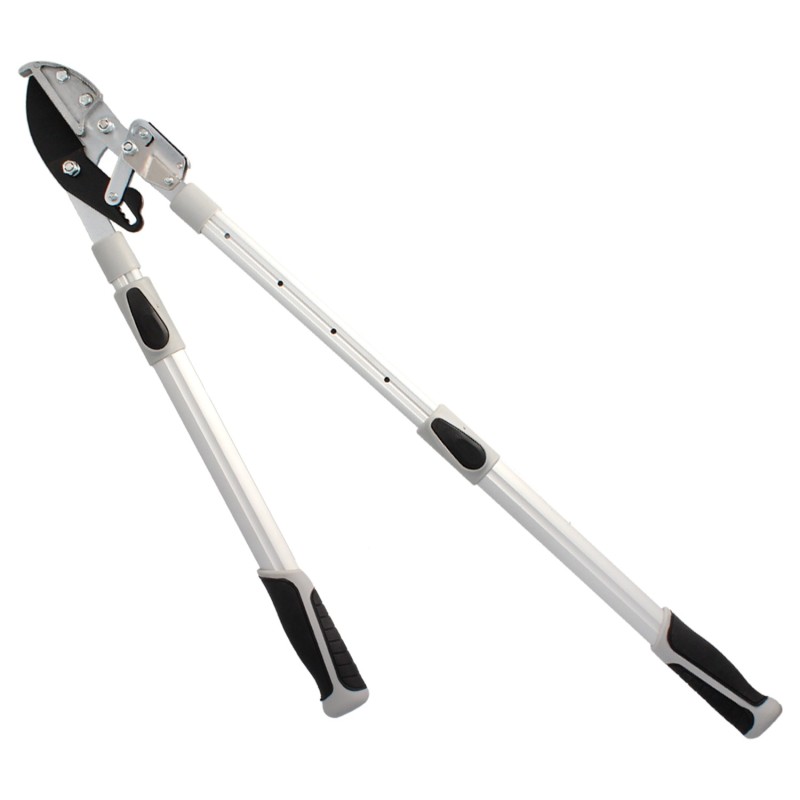 Tijeras Podar 2 Manos Yunque, Telescopica de 68 a 95 cm, Mango Aluminio Multiplicador Fuerza, Corte Ø 35 mm, Empuñadura TPR