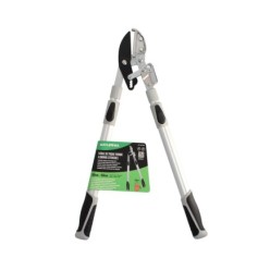 Tijeras Podar 2 Manos Yunque, Telescopica de 68 a 95 cm, Mango Aluminio Multiplicador Fuerza, Corte Ø 35 mm, Empuñadura TPR