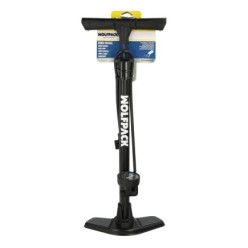 Bomba Aire Con Manometro 8 Bares Cuerpo y Pies Acero, Valvulas SCHRADER y PRESTA con Adaptadores, Bomba Bicicletas, Bomba coches