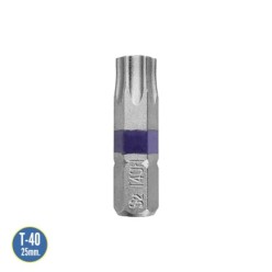 Puntas Destornillador Torx 40 Inviolable (2 Piezas), Acero S2 al Cromo Vanadio, Puntas Hexagonales, Destorpuntas,