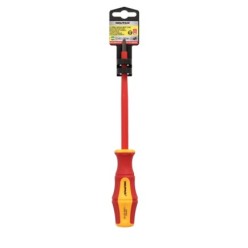 Destornillador Plano Aislado Certificado VDE 1,000 V, Medida 1,2 x Ø 6,5 x 150 mm, Destornillador Seguridad Electricista