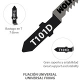 Hojas Sierra Calar Para Contrachapado Corte Grueso 5 Piezas, Hoja Cromo Vanadio 58, Vastago T Universal al por Mayor | Almacén d