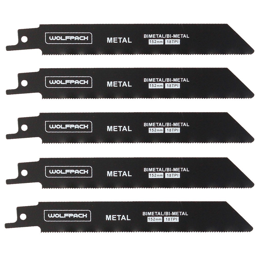 Hoja Sierra Sable Para Metales 152 mm, 18 Tpi, 5 Piezas, Sierra Hierro Aluminio, Cobre, Plastico al por Mayor | Almacén de Ferre