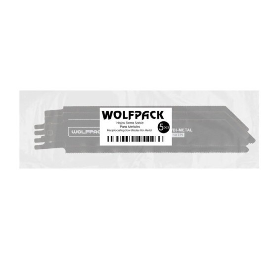 Hoja Sierra Sable Para Metales 152 mm, 18 Tpi, 5 Piezas, Sierra Hierro Aluminio, Cobre, Plastico al por Mayor | Almacén de Ferre