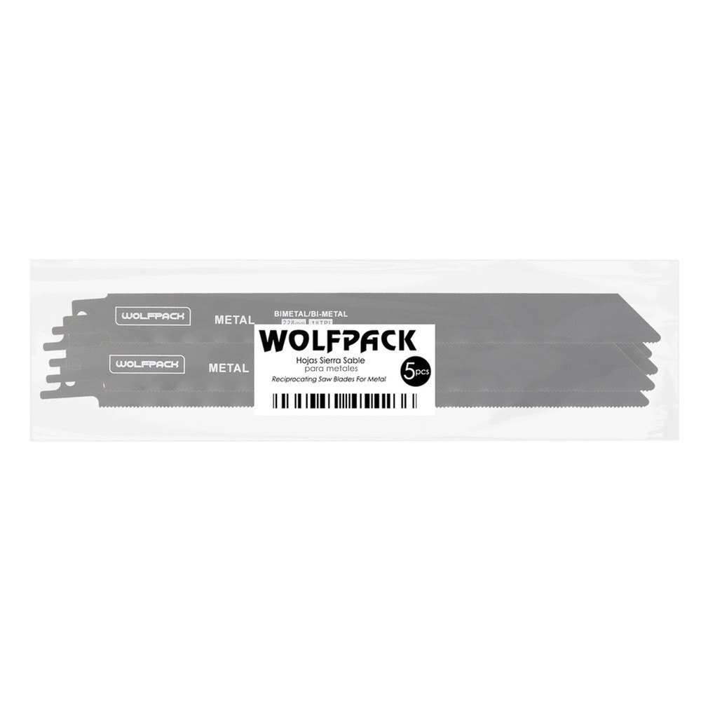 Hoja Sierra Sable Para Metales 228 mm, 18 Tpi, 5 Piezas, Sierra Hierro Aluminio, Cobre, Plastico al por Mayor | Almacén de Ferre