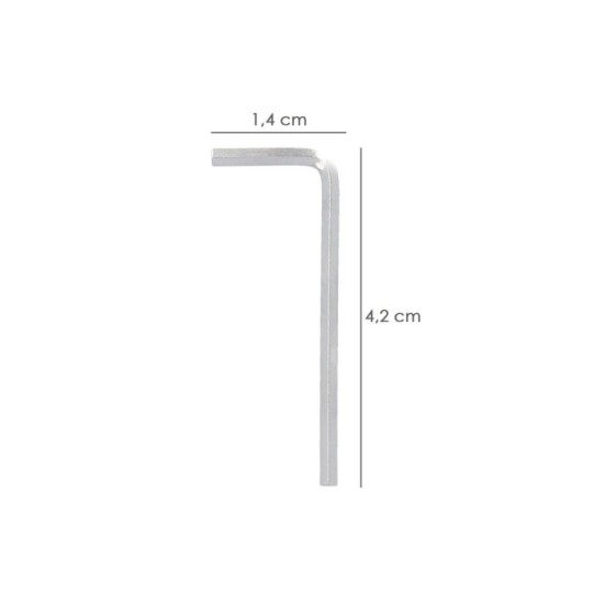 Llave Allen Standar Acero Cromo Vanadio Profesional 1,5 mm, Llave Hexagonal, Llave Allen Taller Mecanica, Llave Allen Bricolaje 