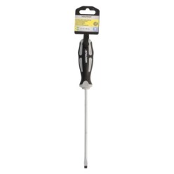Destornillador Plano Estampado Acero S2 Mango TPR Bimaterial, Medida 1,0 x Ø 5,5 x 150 mm,  DIN5265