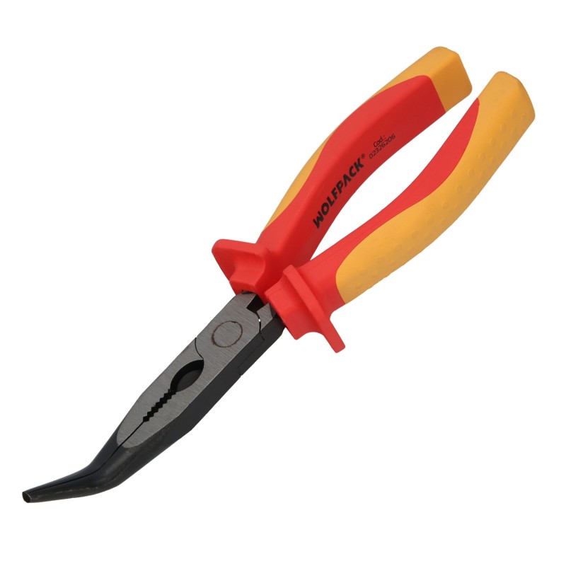 Alicates Boca Curva 200 mm, Mangos Aislados Acero Cromo Vanadio Pelacables, Corta Cables, Pelador Cables