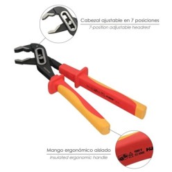 Tenazas Apertura Multiple 240 mm, Mangos Aislados Acero Cromo Vanadio, Tenazas Electricista, Tenazas Abertura Multiple